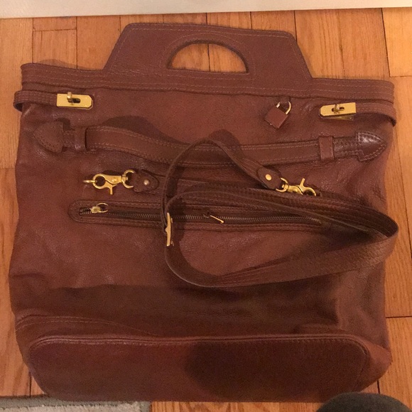 Foley + Corinna Handbags - Foley and Corinna Leather Bag w Gold Hardware